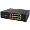 Võrgukommutaator QOLTEC FAST Ethernet PoE 8xRJ45 koos 2xRJ45 üleslingiga (mudel 52290)
