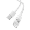 Baseus Gem USB to IP 2.4A kiirlaadimiskaabel 2 m valge