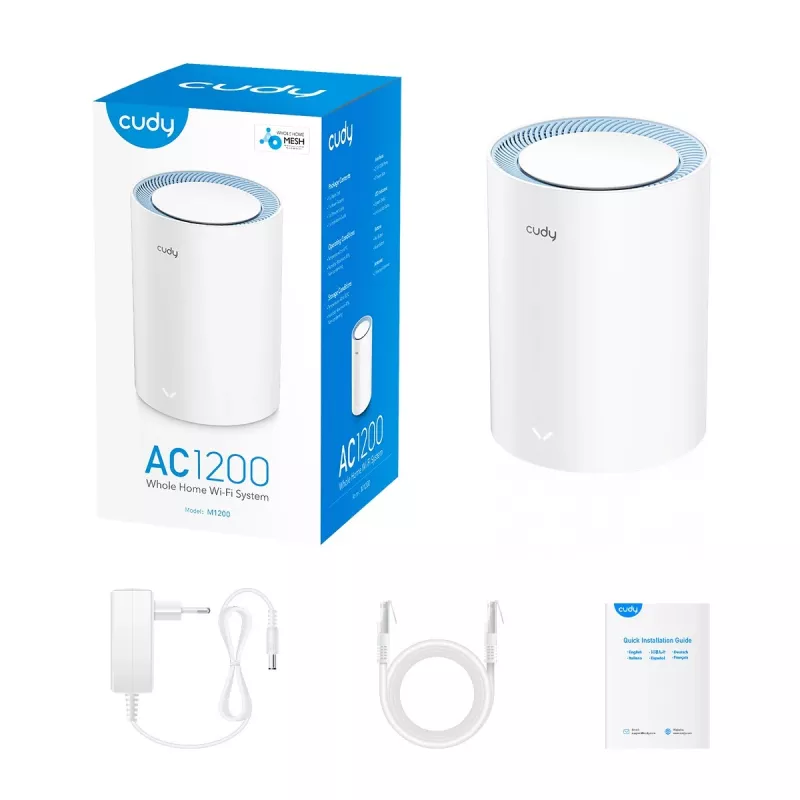Võrgusilmasüsteem Cudy M1200 kaheribaline Wi-Fi 5 802.11ac valge