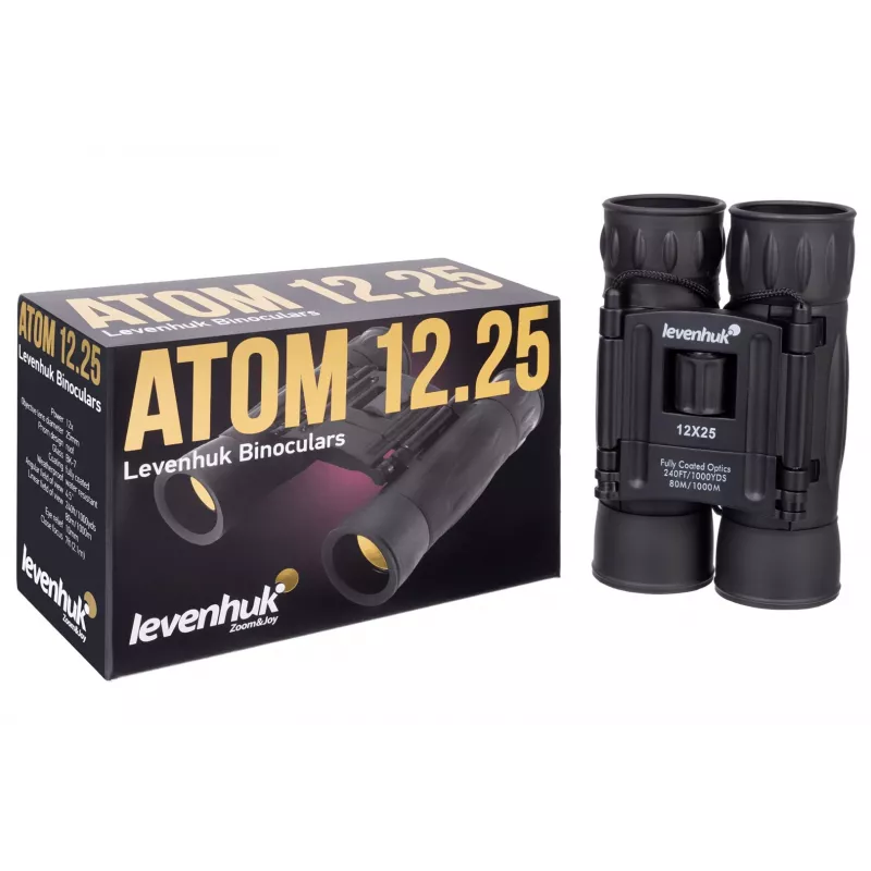 Levenhuk Atom 12x25 binokkel Katuse Must