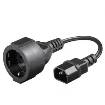 Microconnect PE130075 toitekaabel must 0,23 m C14 pistikupesa