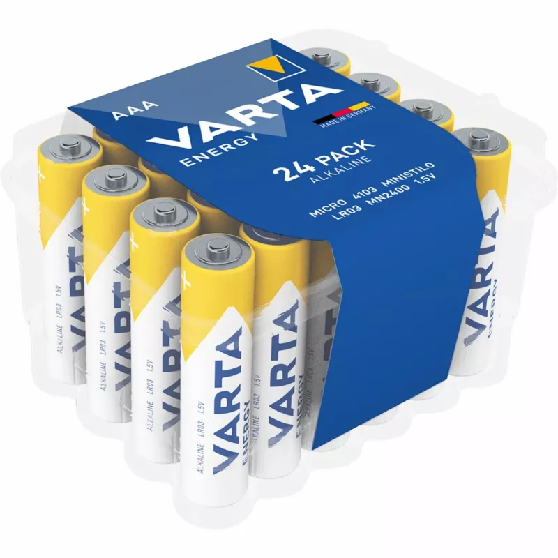 Ühekordne patarei Varta Alkaliiin AAA 24 komplekt