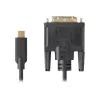 Video kaabliadapter LANBERG CA-CMDV-10CU-0030-BK, USB USB-C to DVI-D, 3 m, Must