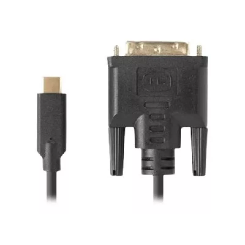 Video kaabliadapter LANBERG CA-CMDV-10CU-0030-BK, USB USB-C to DVI-D, 3 m, Must