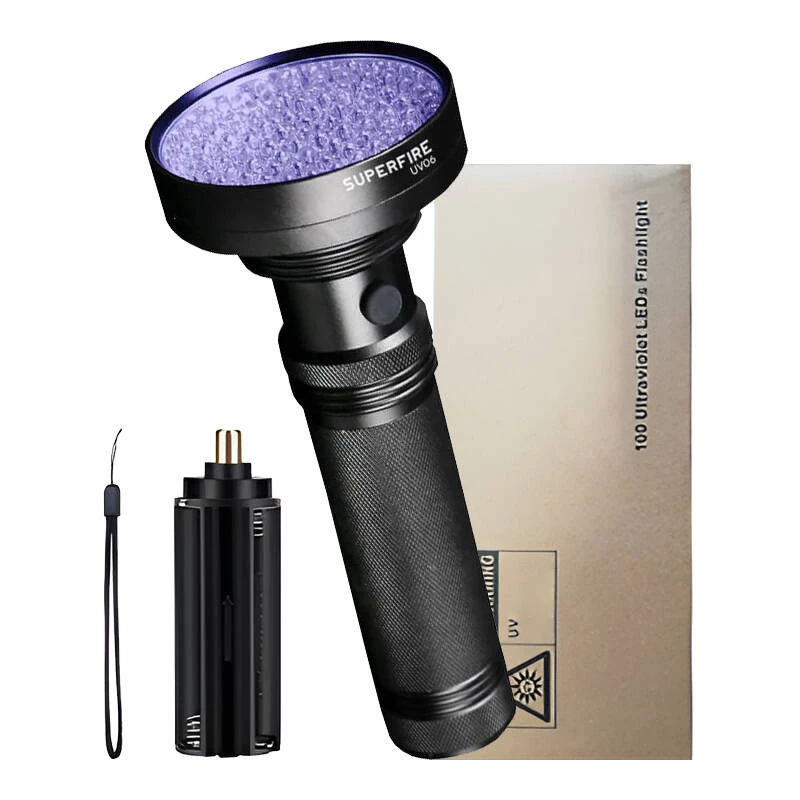Taskulamp Superfire UV06 ultraviolettvalgus 395nm IP46 käsitaskulamp