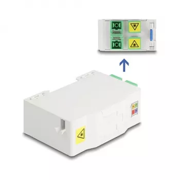 Optilise kiu ühenduskarp DeLOCK 88097 SC Simplex valge