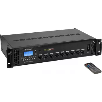 Mikser-võimendi Omnitronic MA-60P 60W 100V — 60 W üldhelindus mikser-võimendi 100 V liiniväljundiga