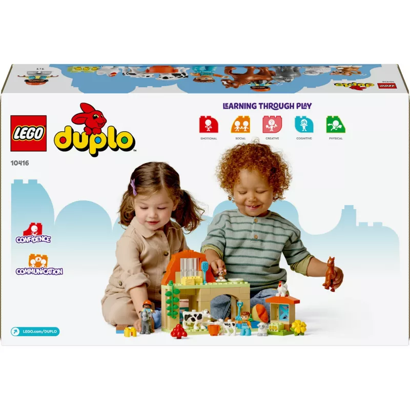 Ehitusmänguasi LEGO DUPLO Farm Animal Care komplekt 10416 — 74 tükki, 2 minifiguuri, vanus 2+
