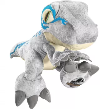 Jurassic World, Sinine, pehme mänguasi hall/sinine, 48 cm