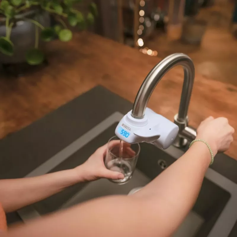 Kraaniveefilter BRITA mudel 1.2023.0413, 3 režiimi, 5-astmeline kassett, 600 l mahutavus, valge, 5 kraaniadapterit