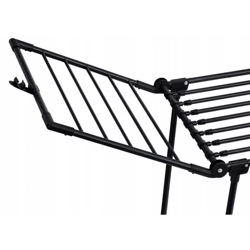 Pesukuivatusrest PROMIS MONZA laiendatav suur must - kokkupandav vabaltseisev rest, K1160mm L2600mm S6000mm