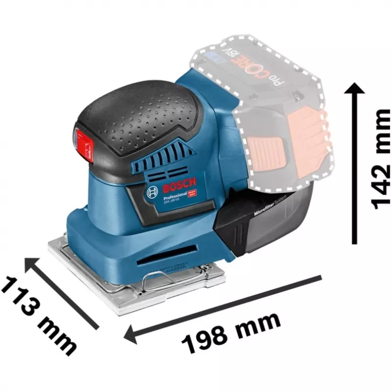 Bosch GSS 18V-10 Professional akutoitega ekstsentriklihvija