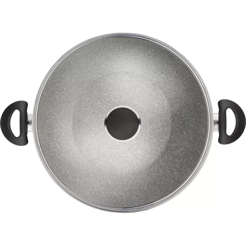 Wok-pann Ballarini Ferrara FERR8KD.36D 36 cm, graniitkate, kaks käepidet ja kaas