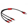 Delock 3 in 1 laadimiskaabel - 30 cm