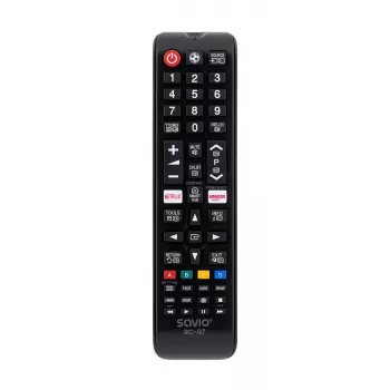 SAVIO kaugjuhtimispult RC-07 Samsungi telerile, IR-juhtmevaba, must, nuppvajutusega