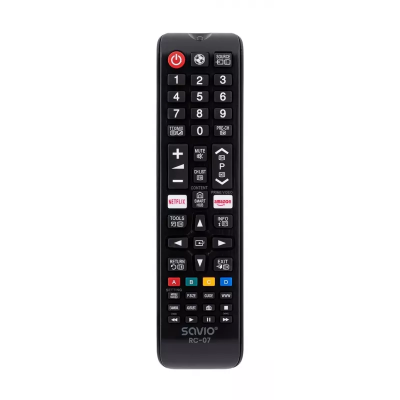 SAVIO kaugjuhtimispult RC-07 Samsungi telerile, IR-juhtmevaba, must, nuppvajutusega