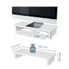 Monitorialus LEITZ Freestanding 64340001 — lauaalus kuni 61 cm (24 tolli) ekraanidele, 20 kg kandevõime, reguleeritava kõrgusega, valge