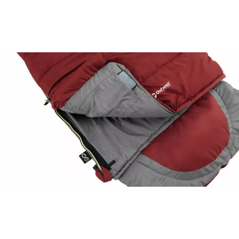 Magamiskott Outwell Contour Junior ristkülikukujuline polüester 170 cm x 70 cm, punane