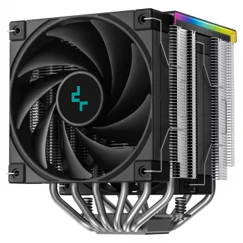 CPU õhujahuti DeepCool AK620 Digital SE, kahetorniline, 6x Ø6mm soojustoru, 2x 120mm PWM ventilaatorit, RGB, kõrgus 161 mm
