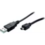 USB-kaabel ShiverPeaks BS77163 3m USB 2.0 A isane Mini-B isasele Must