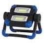 Töövalgusti RealPower 463617 prožektor, LED 10 W, 2 pirni, aku AA, IPX2, must