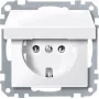 Pistikupesa merten MEG2311-0319 CEE 7/3 valge, termoplast, 250 V 16 A