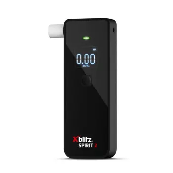 Alkotester Xblitz Spirit 2 kompaktne alkoholitesti seade, BAC 0–4%, täpsus 1%, LCD, 111×35×24 mm, 77 g, 2×1,5 V patareid, 2 tk