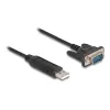 DeLOCK USB 2.0 RS-232 seeriaadapter 50 cm FTDI, must