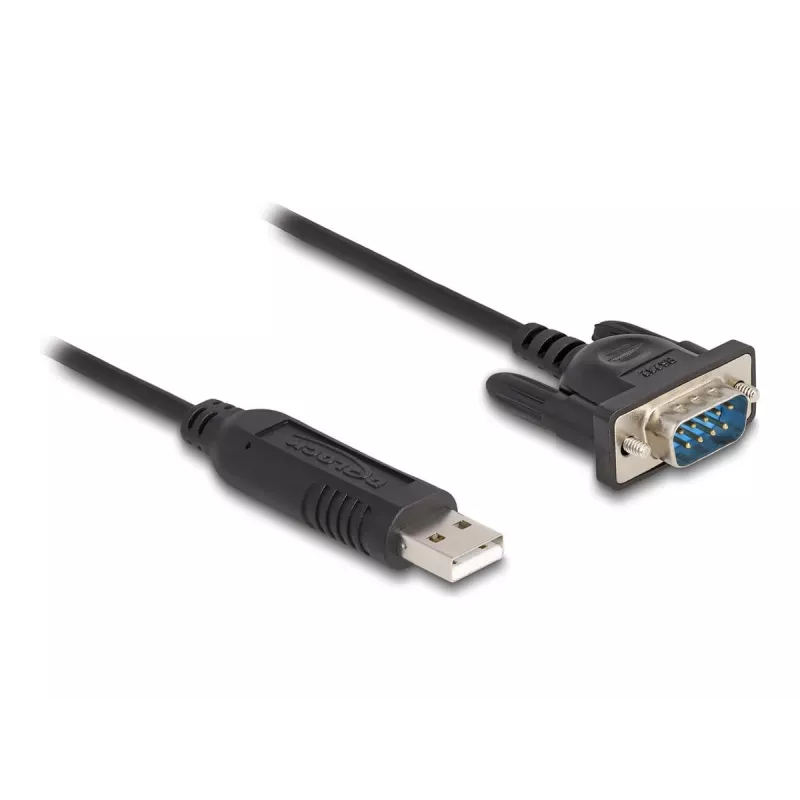 DeLOCK USB 2.0 RS-232 seeriaadapter 50 cm FTDI, must