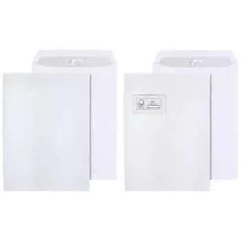 MAILmedia C4 postikott FSC aknaga, valge — polsterdatud postikott, C4 suurus, 1 tk