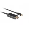 Video kaabliadapter LANBERG CA-CMHD-10CU-0030-BK, USB USB-C to HDMI 2.0, 3 m, 18 Gbit/s, 4K