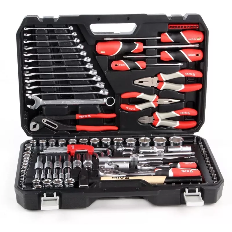 Yato YT-38901 XXL mutrivõtmete/tööriistade komplekt, 1/4–1/2 tolli, 122 tk