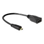 HDMI-kaabel DeLOCK 65391 0,23 m tüüp A tüübile D must
