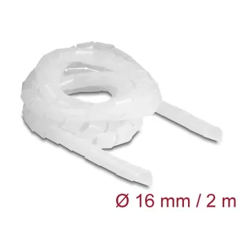 DeLOCK spiraalvoolik painduv 2 m x 16 mm läbipaistev polüetüleen