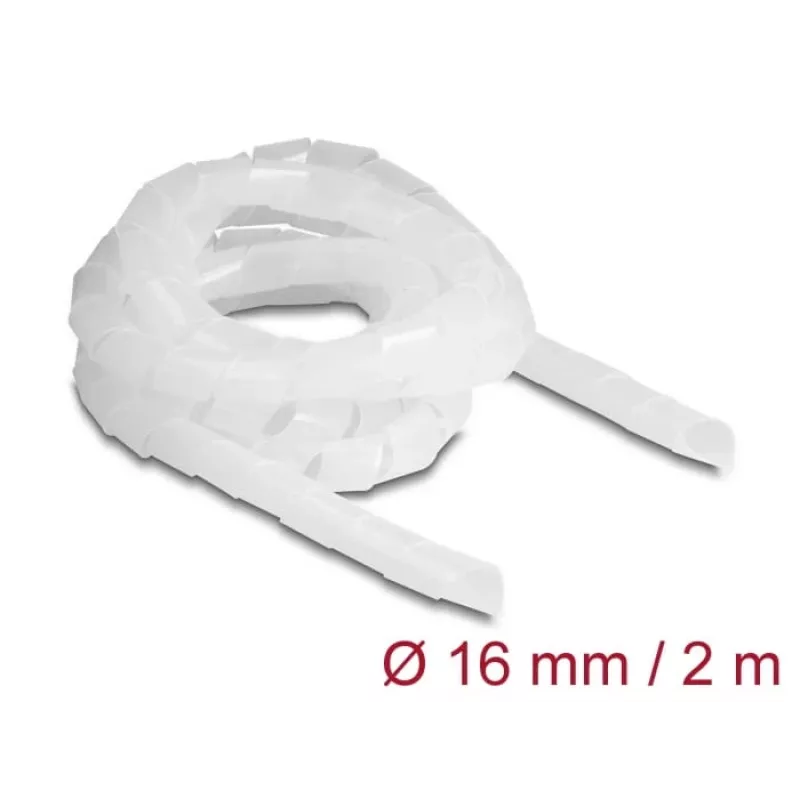 DeLOCK spiraalvoolik painduv 2 m x 16 mm läbipaistev polüetüleen