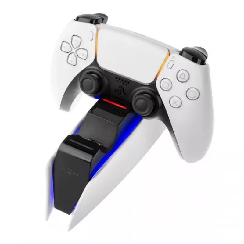 Laadimissüsteem FIXED FIXPS5-DCC-BW PlayStation 5 jaoks Juhtmega Must Valge