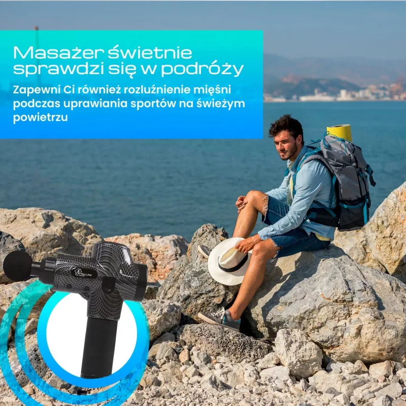 Massaažipüstol Extralink MSG-01-PRO 3800 p/min 6 otsakut