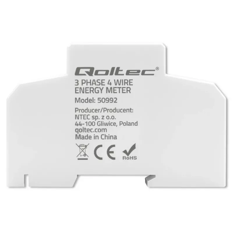Kolmefaasiline elektrooniline arvesti QOLTEC 50992 400V 100A