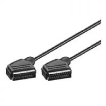 Wentronic Goobay SCART-ühenduskaabel, must, 2 m - SCART-pistik (21 kontakti) > SCART-pistik (21 kontakti) (11703)