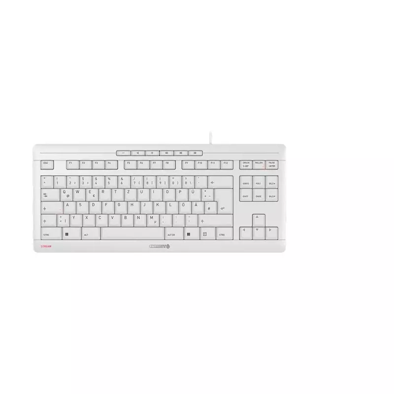 CHERRY STREAM TKL klaviatuur Universal USB QWERTZ Saksa Valge