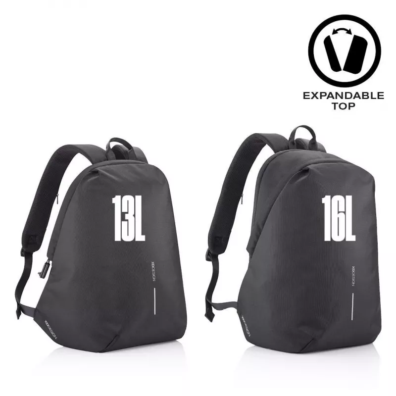 Vaba aja seljakott XDDESIGN Bobby Soft 15,6-tollise sülearvuti sektsiooniga, 16 L, PET, must