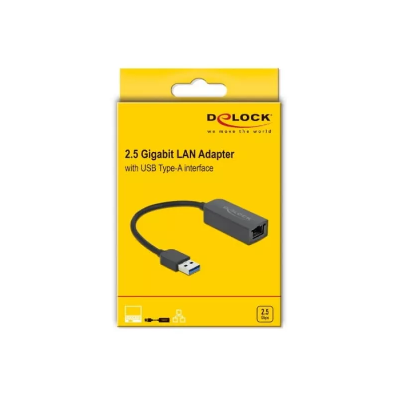 USB Type-A-pistik 2,5 Gigabit LAN adapter DeLOCK 66646