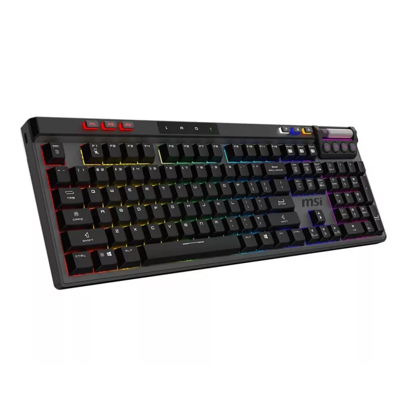 Mehaaniline mänguriklaviatuur MSI Strike Pro W Silent US paigutus RGB taustvalgustusega, juhtmega, taktiilsed vaiksed lülitid
