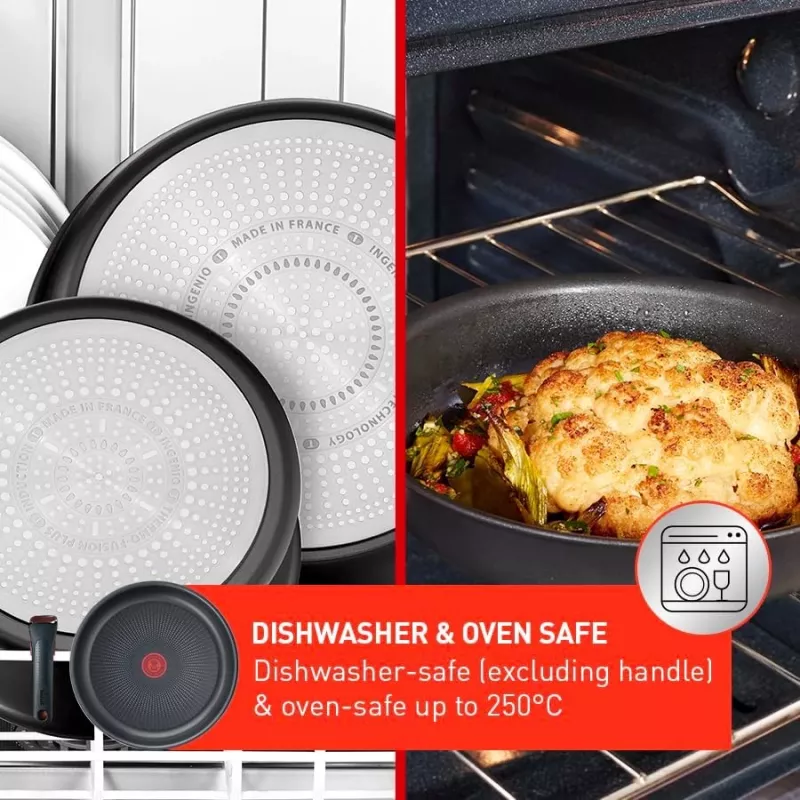 TEFAL Potikomplekt, 4 tk | L7649453 Ingenio Ultimate | 16/18/20 cm | Alumiinium | Must