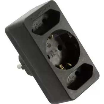 Pikendusjuhe AS Schwabe 49112 — must, 4 pistikupesa