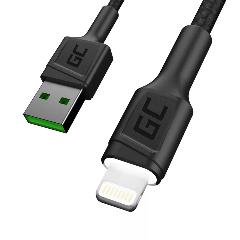 Lightning to USB-A kaabel roheline Cell KABGC12, 2 m, Lightning – USB A, Must