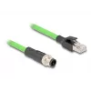 Võrgukaabel DeLOCK M12 kaabel D-kodeeritud 4 kontaktiga isane RJ45 isasele PUR (TPU) 5m