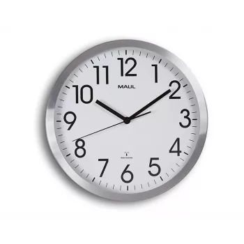 MAUL Wanduhr MAULmove - AA - 1,5 V - Alumiinium - Valge - Alumiinium - Klaas - 35 mm (9063008)