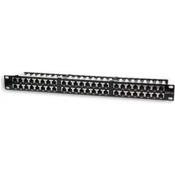 Intellinet patch-paneel, Cat5e, FTP, 48 pordiga, 1U, varjestatud, 90° ülalt sisenevad pressliited, must