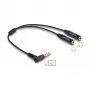 DeLOCK helikaabel 0,25 m 3,5 mm 2 × 3,5 mm Must